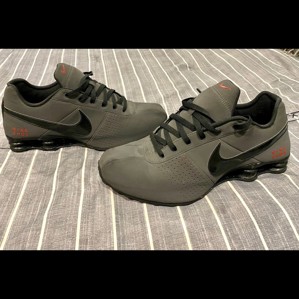 Grey suede Nike shox